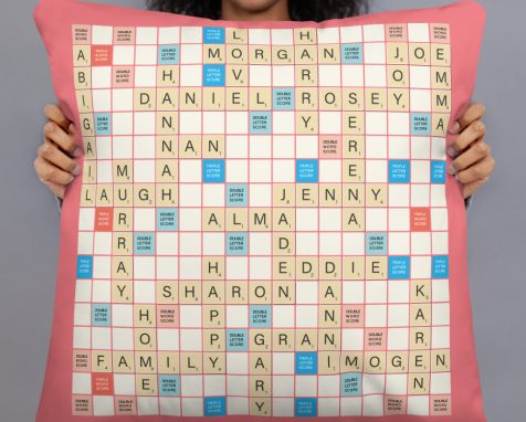 Personalised Scrabble themed cushion/pillow